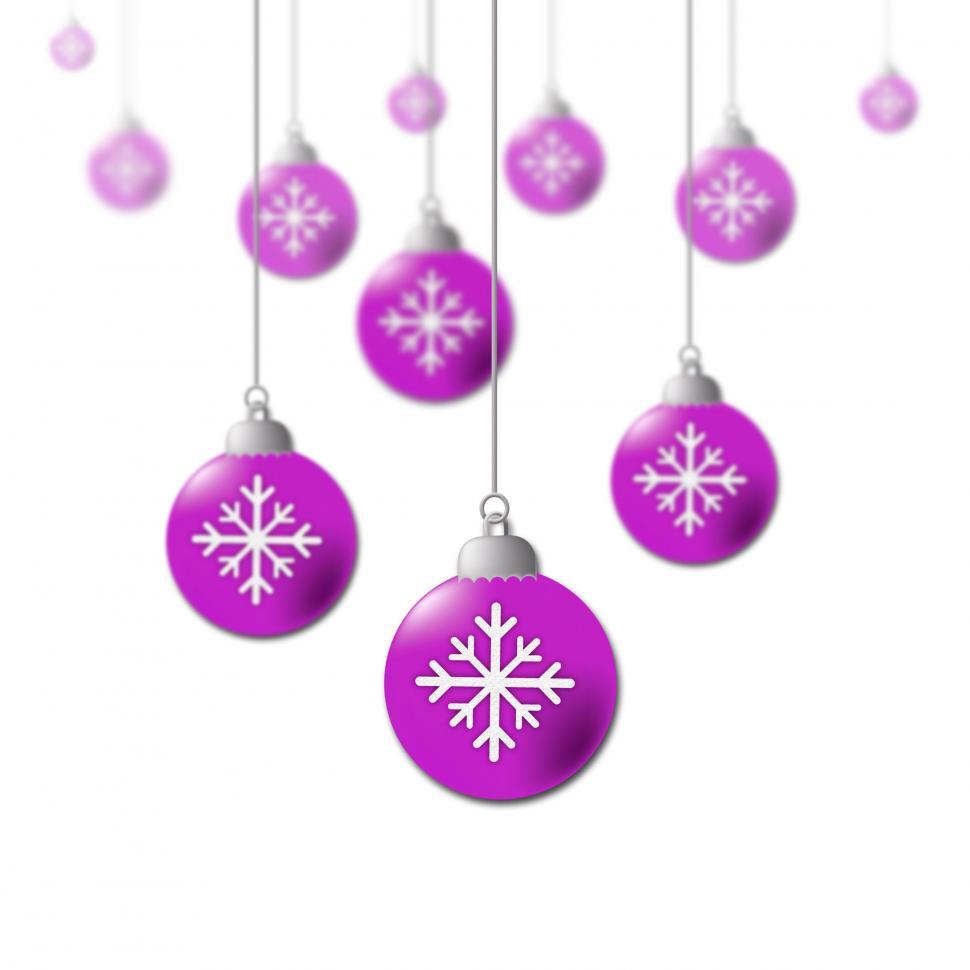 Free Image of Xmas Balls Means New Year And Bauble 