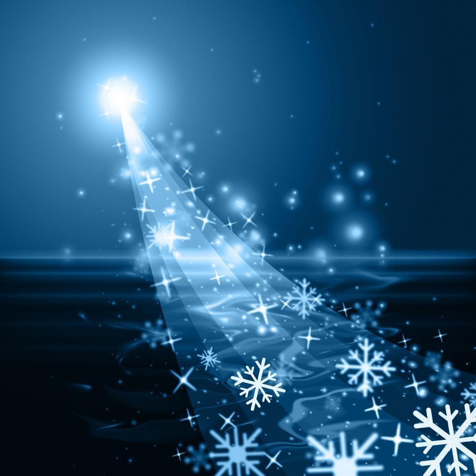Free Image of Glow Snowflake Shows Ice Crystal And Blazing 