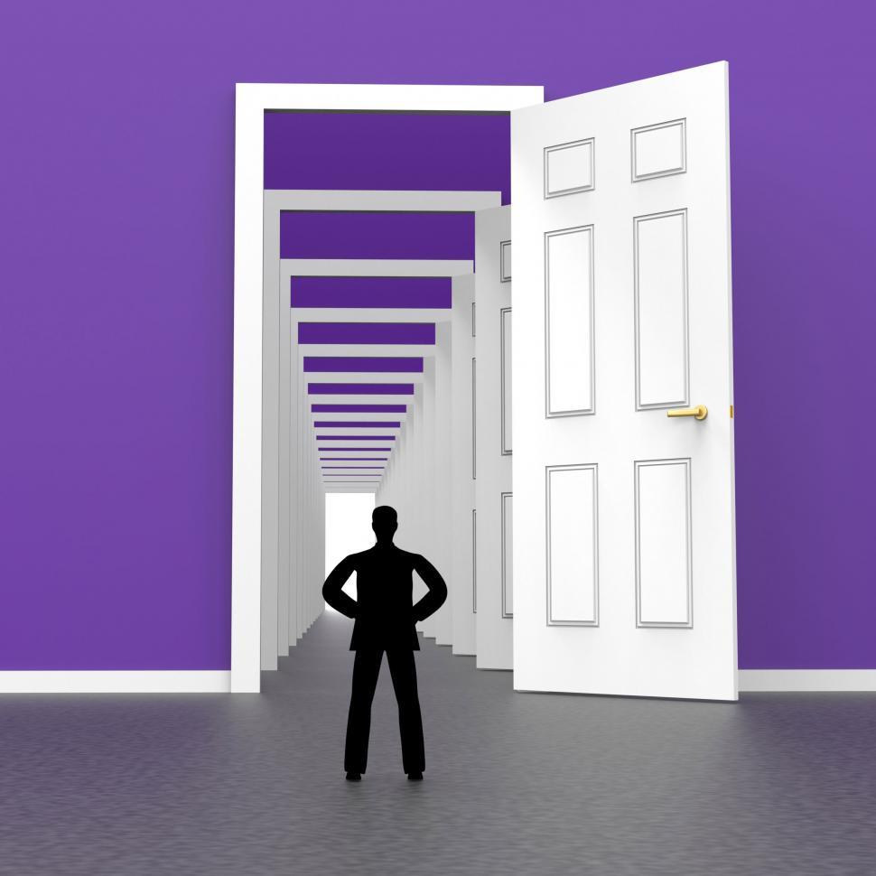 Free Image of Silhouette Man Indicates Door Frames And Adult 