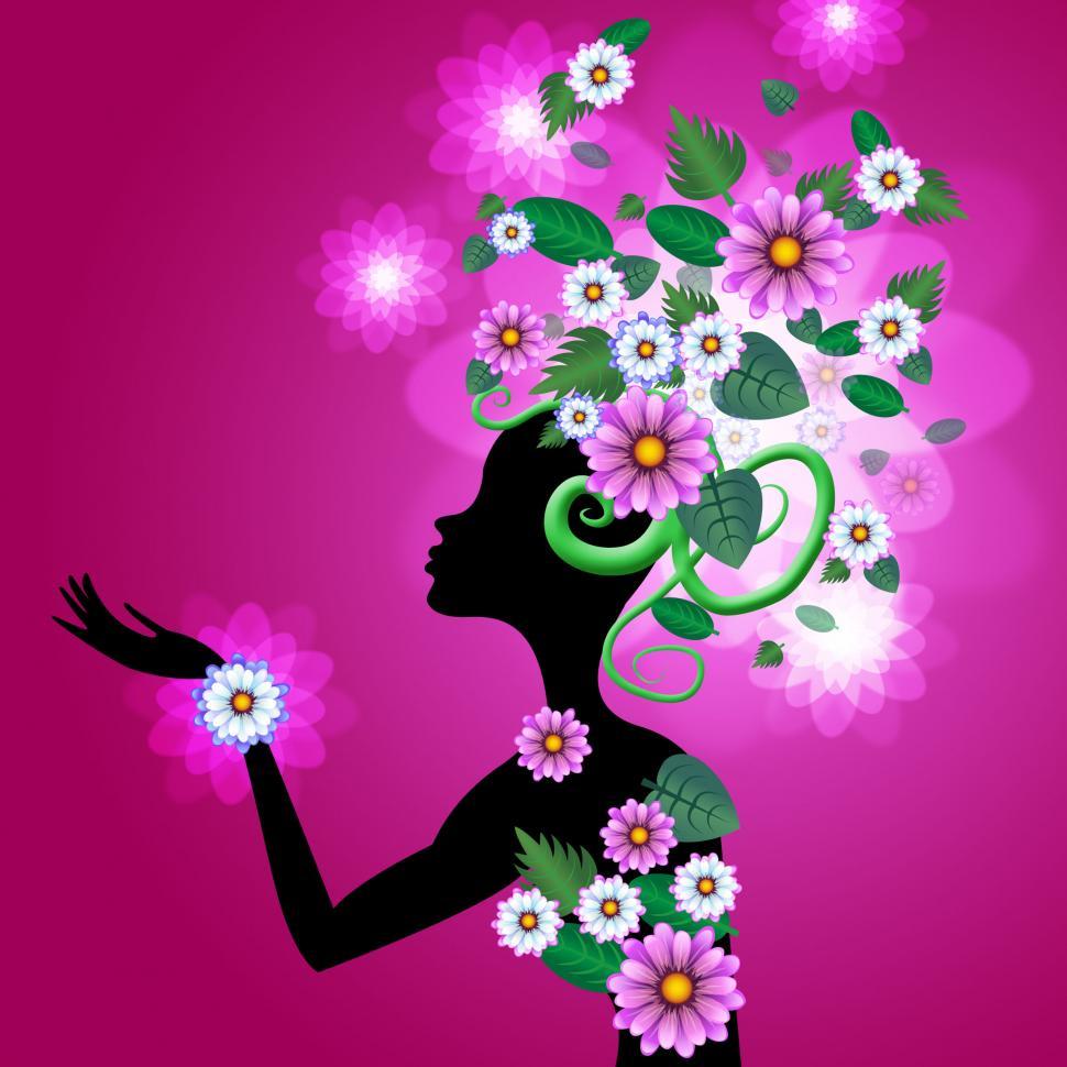 Free Image of Hair Pink Indicates Flowers Florist And Female 