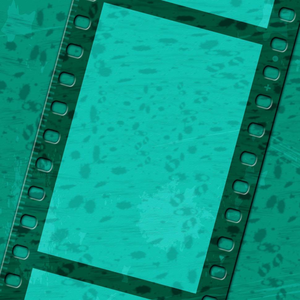 Free Image of Green Filmstrip Means Text Space And Background 