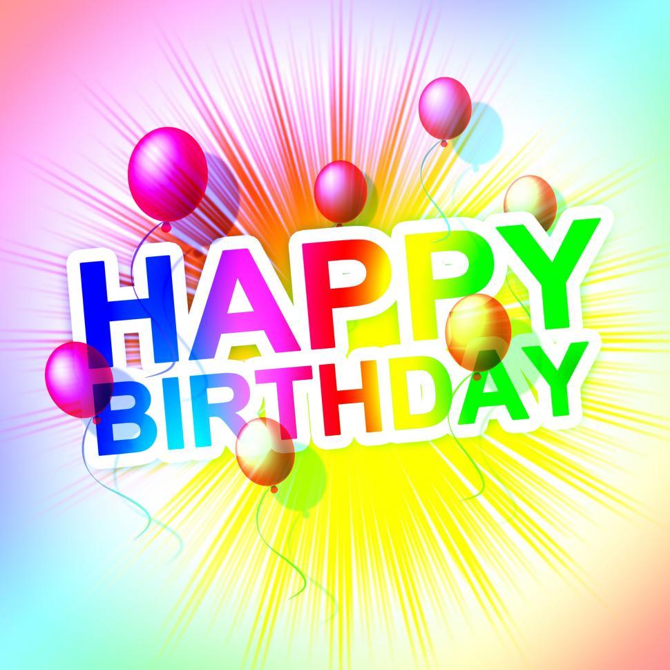 Free Image of Happy Birthday Shows Greeting Happiness And Parties 