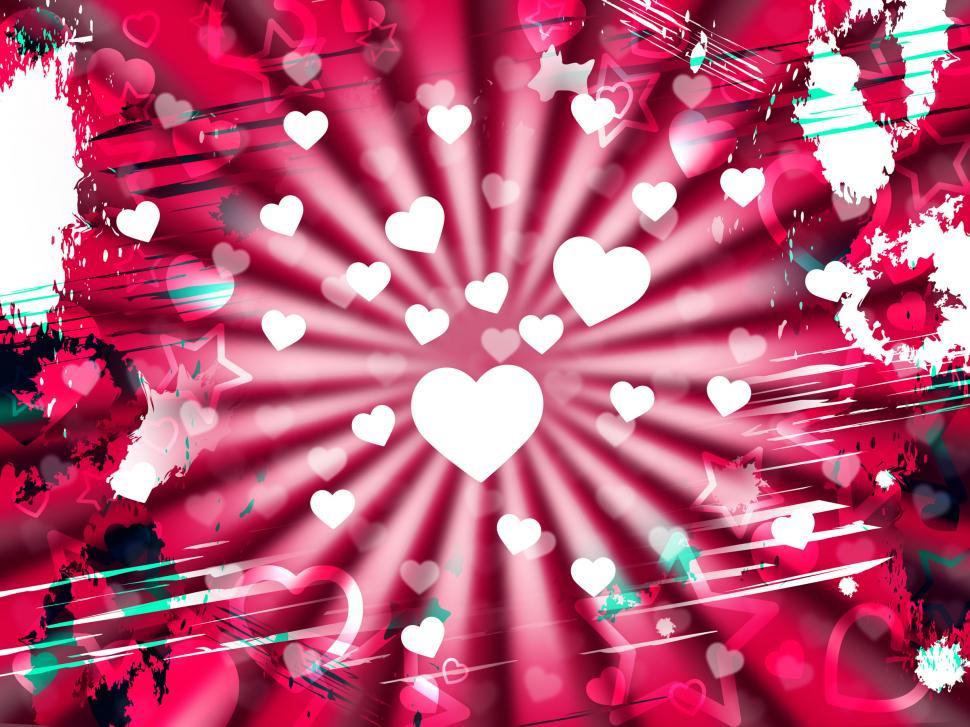 Free Image of Heart Grunge Means Valentine s Day And Design 