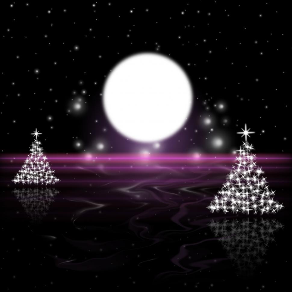 Free Image of Xmas Tree Indicates Merry Christmas And Astronomy 