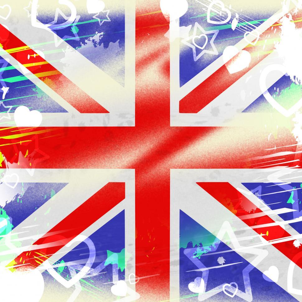 Free Image of Union Jack Represents British Flag And Backdrop 