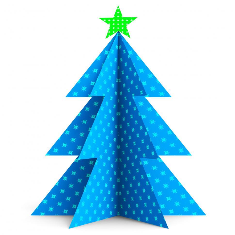 Free Image of Xmas Tree Shows Merry Christmas And Celebrate 