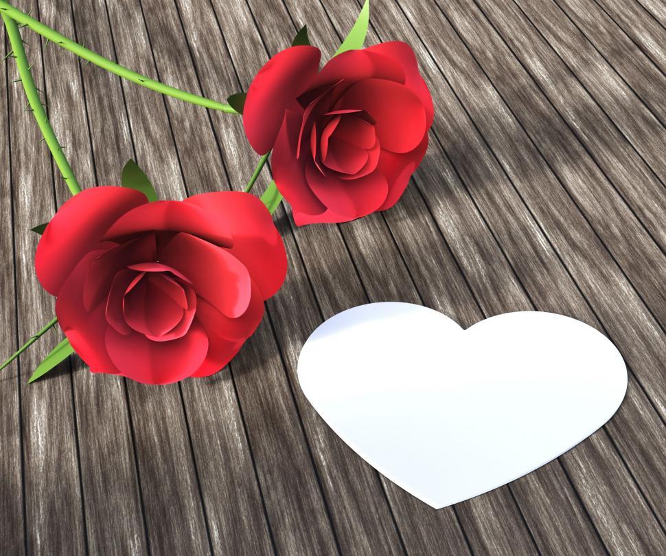 Free Image of Heart Roses Indicates Valentine Day And Bloom 