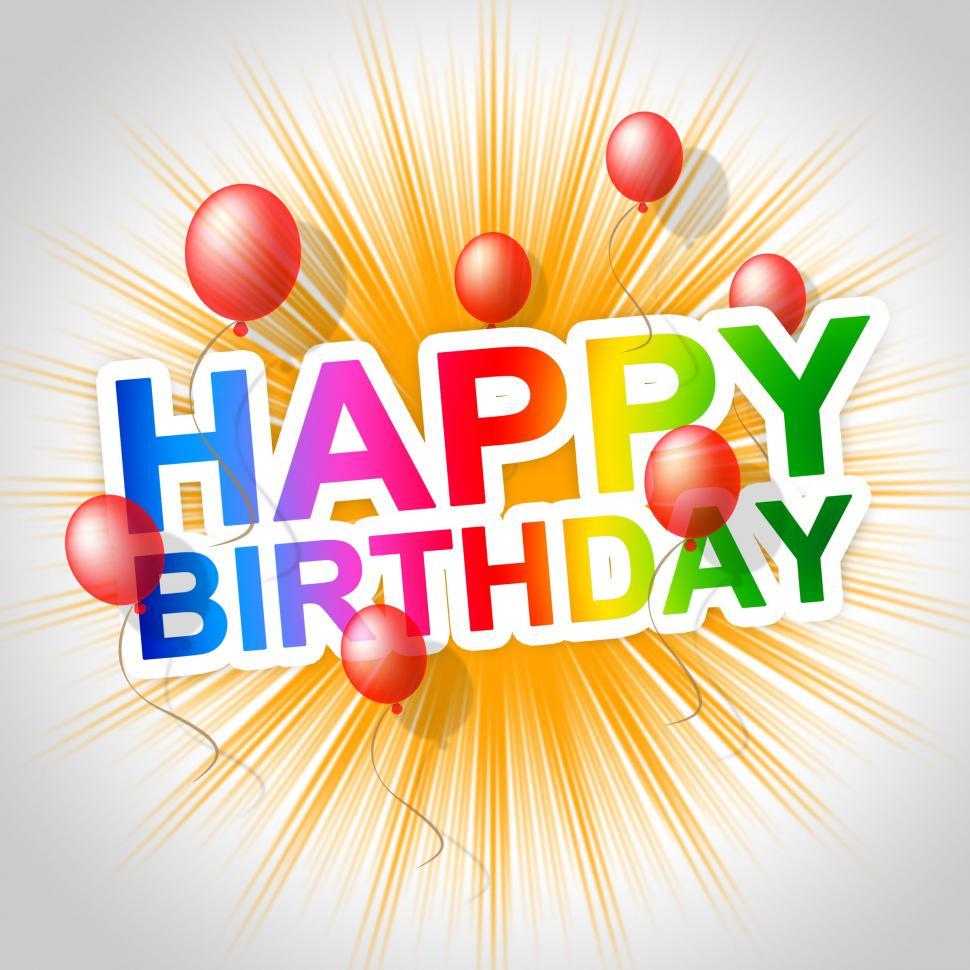 Free Image of Happy Birthday Means Congratulating Congratulations And Fun 