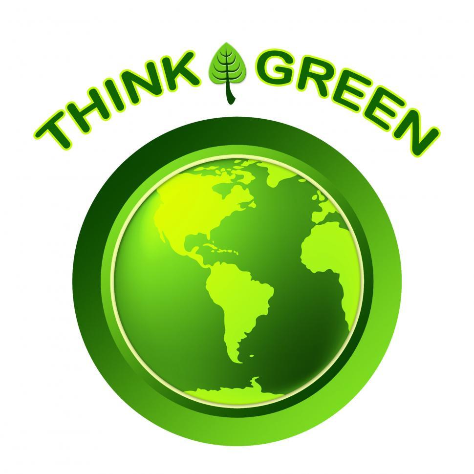 Free Image of Eco Green Represents Think About It And Conservation 