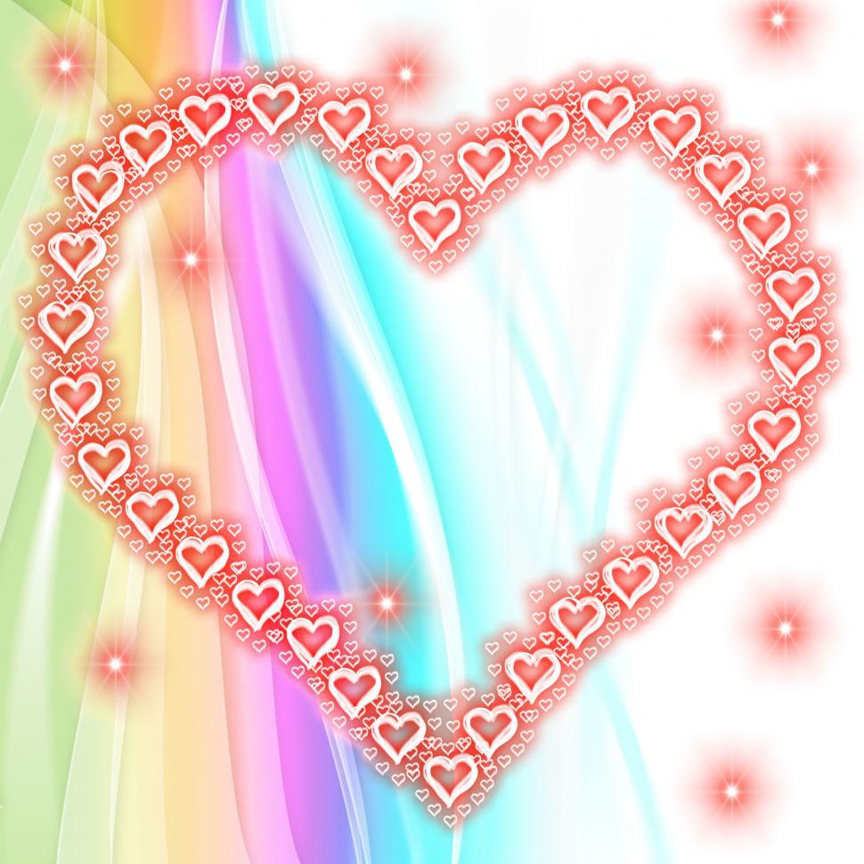 Free Image of Heart Background Shows Valentine s Day And Copy 