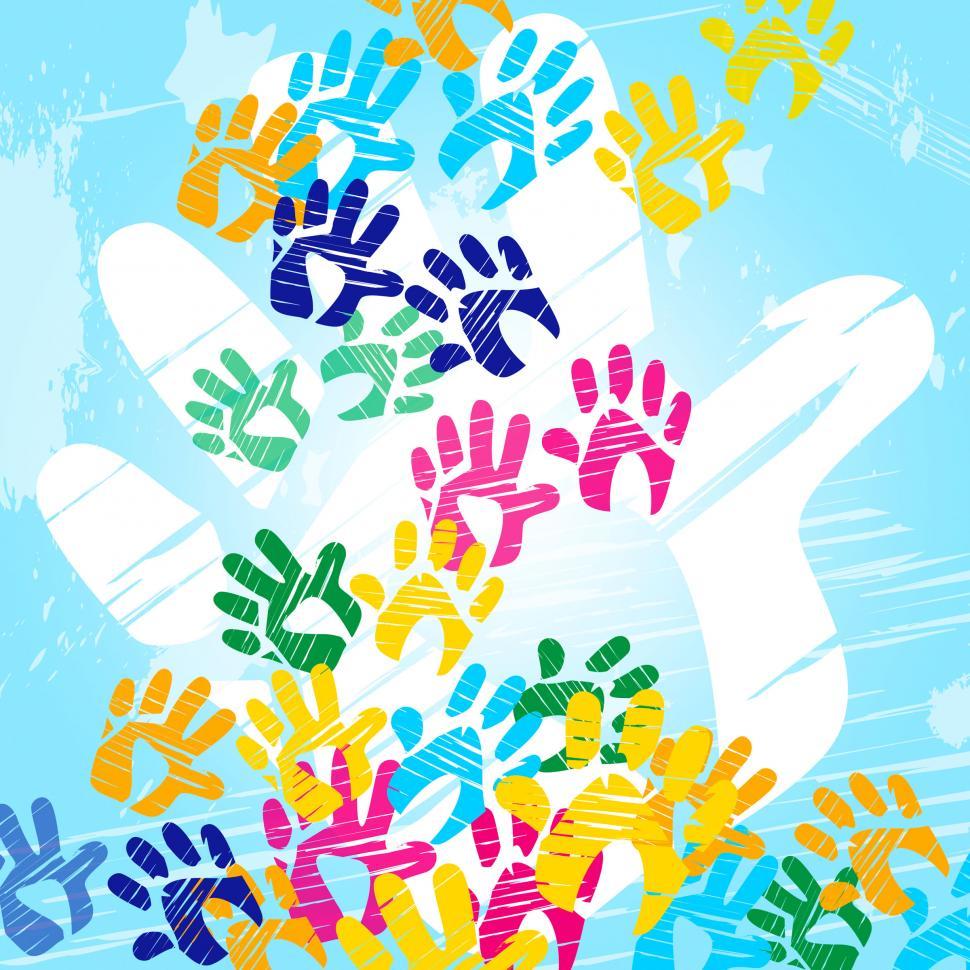 Free Image of Color Handprints Means Child Human And Watercolor 