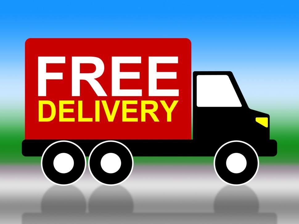 Free Image of Truck Delivery Represents With Our Compliments And Complimentary 