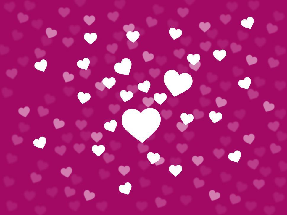 Free Image of Bunch Of Hearts Background Shows Loving Couple Or Passionate Mar 
