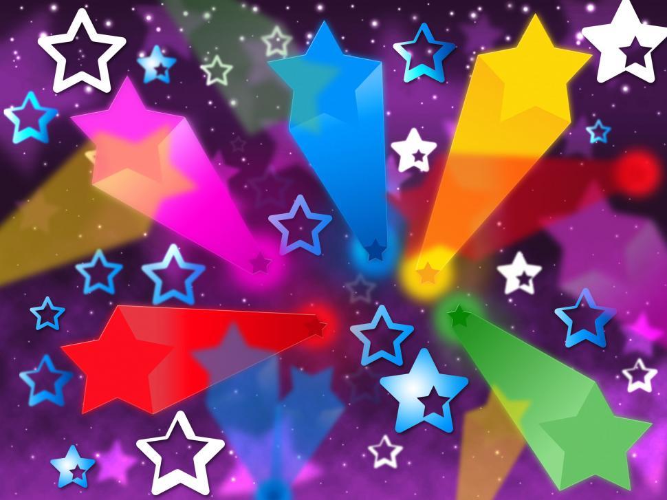 Free Image of Colorful Stars Background Means Heavens Rays And Shining  
