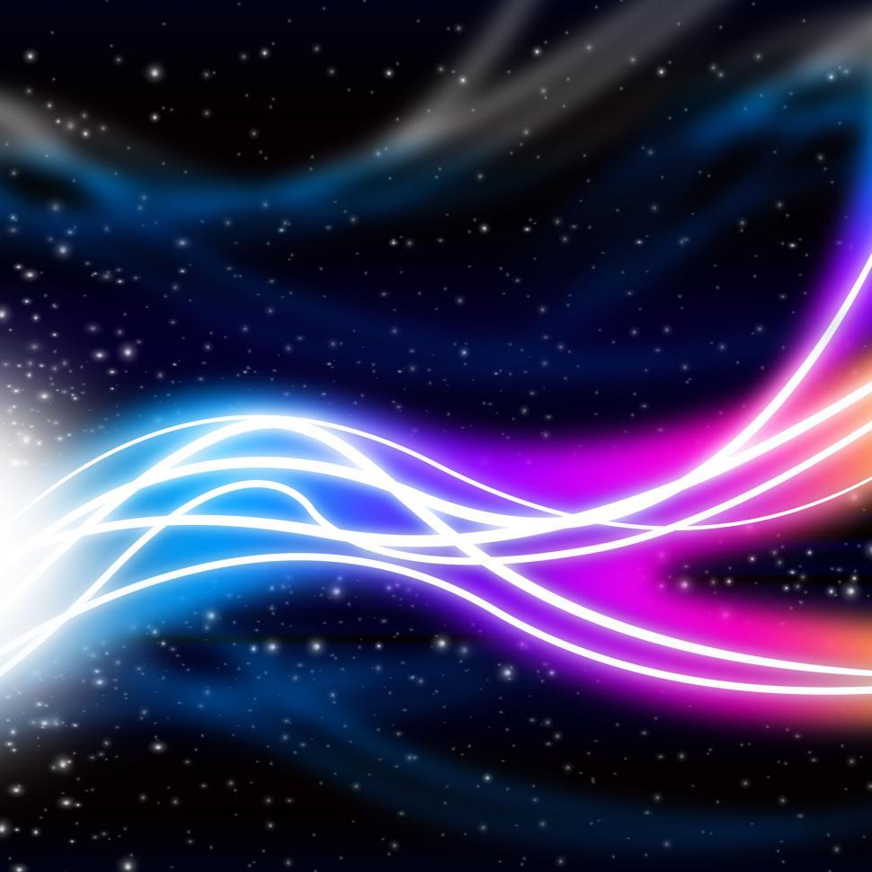 Free Image of Waves Space Background Means Energy And Light  