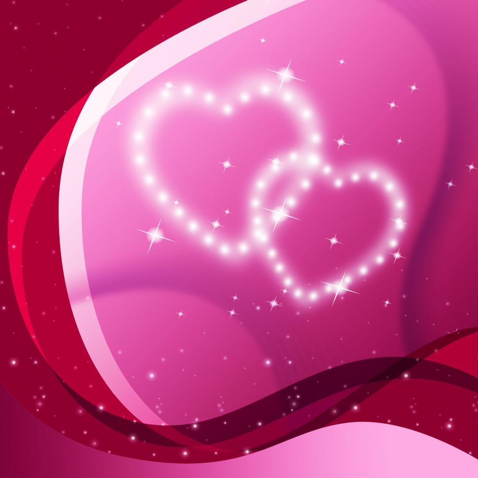 Free Image of Pink Hearts Background Means Valentine Desire And Partner  