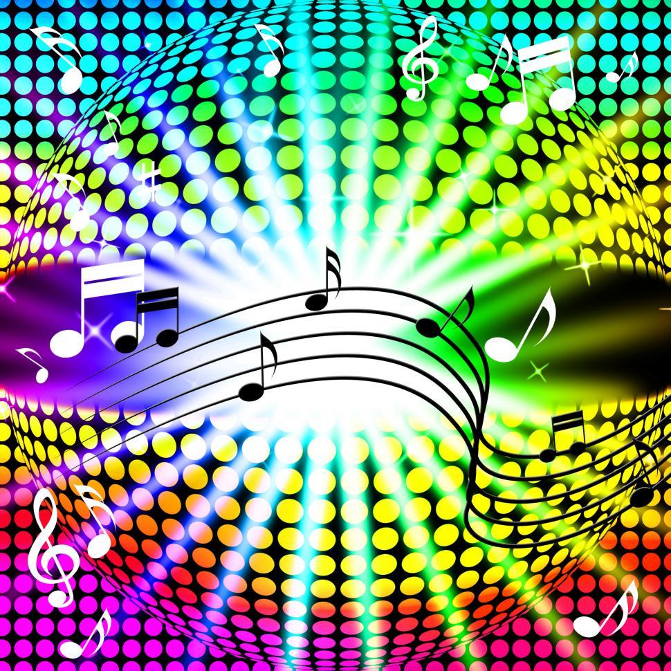 Free Image of Music Disco Ball Background Shows Songs Dancing And Beams  