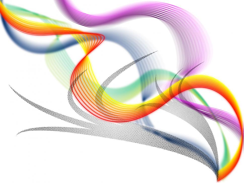 Free Image of Twisting Background Shows Colorful Curving Bands And Shadows  