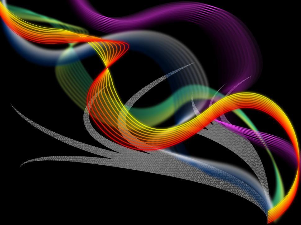 Free Image of Twisting Background Means Colored Wavy Lines And Shadow  