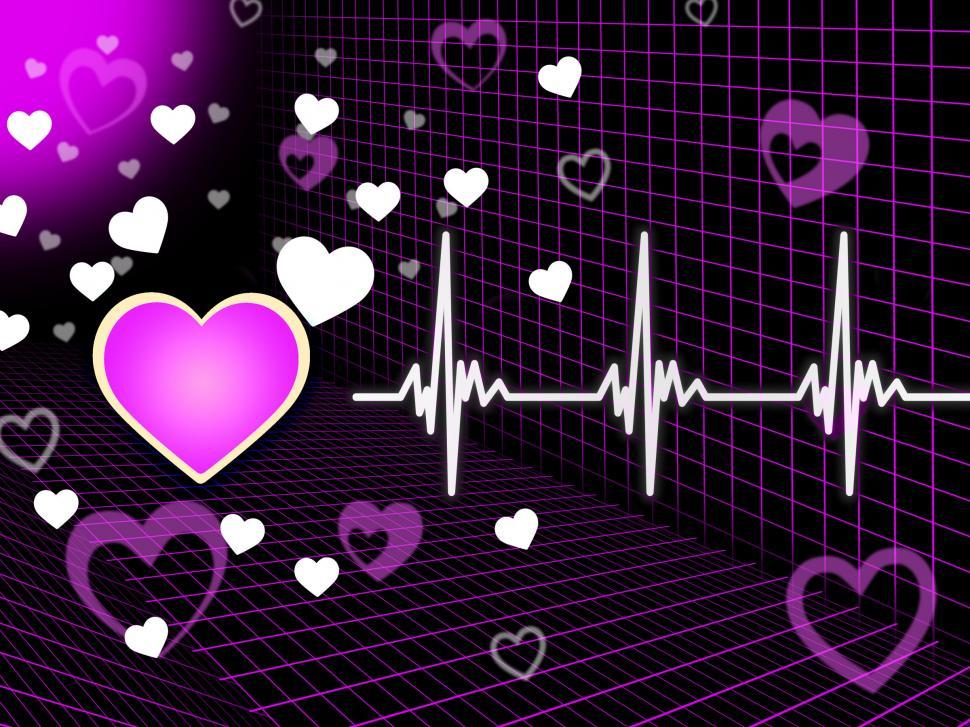 Free Image of Purple Heart Background Means Organ Blood And Grid   