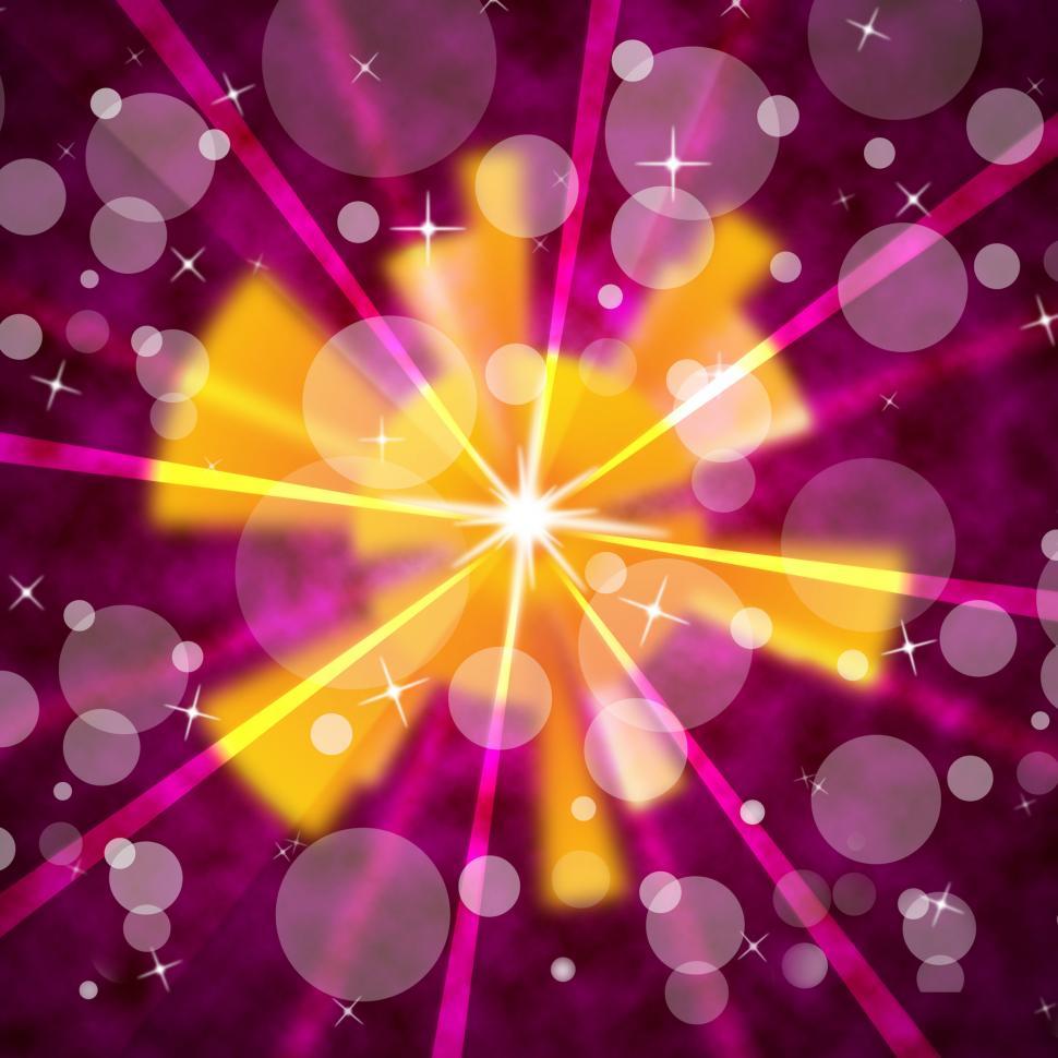 Free Image of Pink Sun Background Shows Shining Rays And Bubbles  