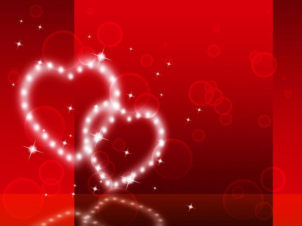 Free Image of Red Hearts Background Shows Fondness Special And Sparkling  