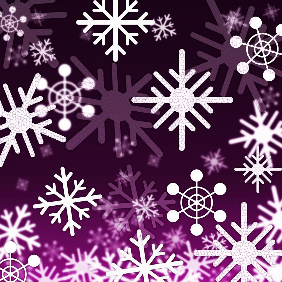 Free Image of Purple Snowflakes Background Shows Snowing Winter And Seasons  