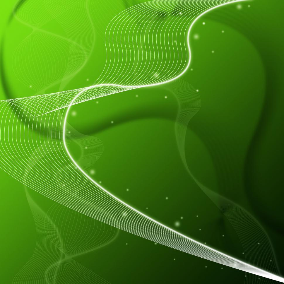 Free Image of Green Web Background Shows Wavy Lines And Sparkles  