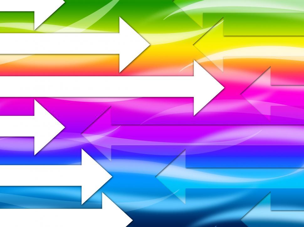 Free Image of Multicolored Arrows Background Shows Colorful And Direction  