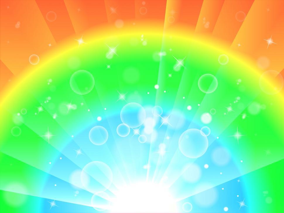 Free Image of Bright Colourful Background Means Glowing Rainbow Or Twinkling W 