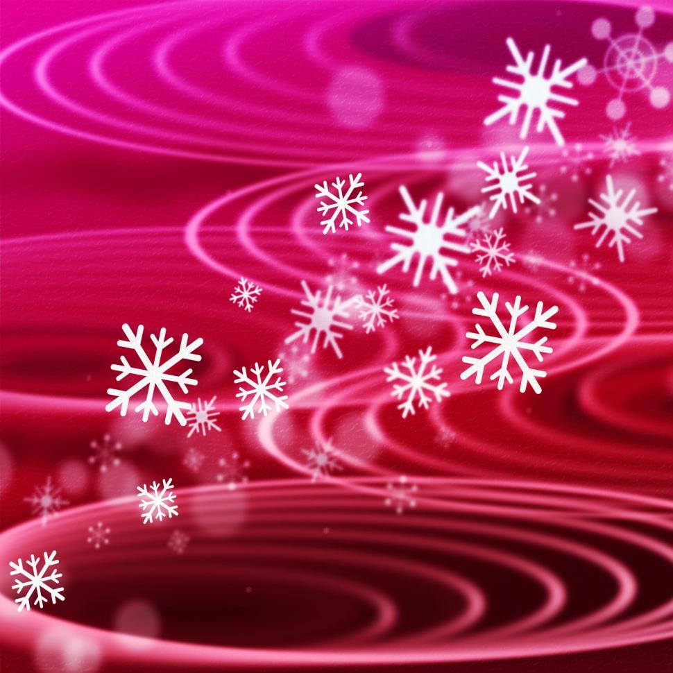 Free Image of Red Rippling Background Means Ripples Circles And Snowflakes  