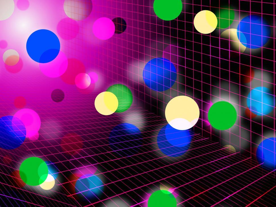 Free Image of Pink Bubbles Background Shows Circles Grid And Shining  