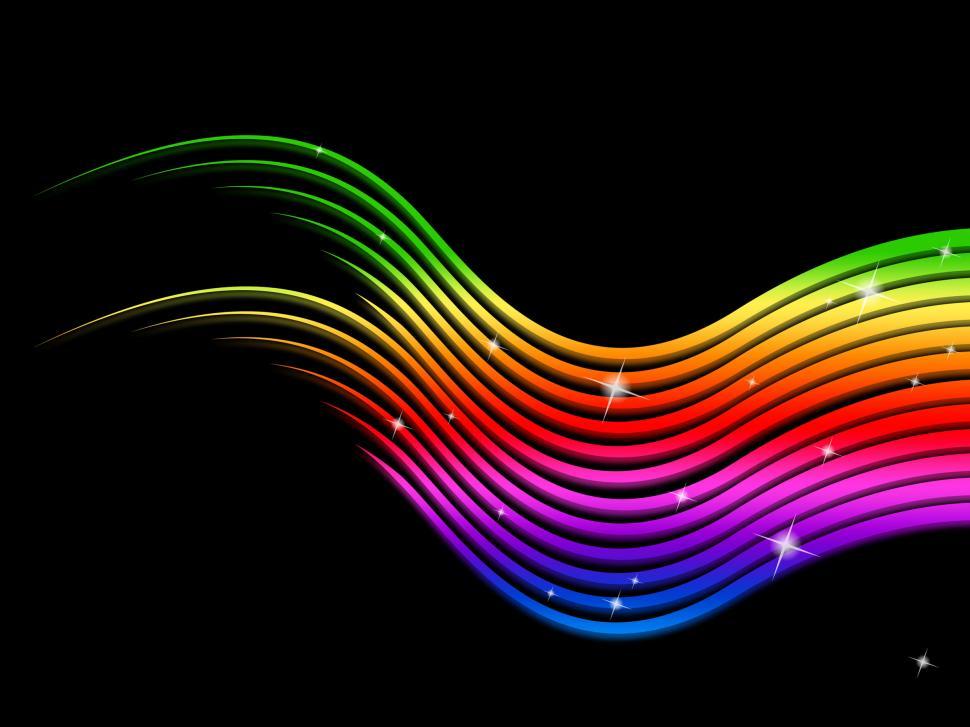 Free Image of Rainbow Stripes Background Shows Colors Lines And Sparkling  