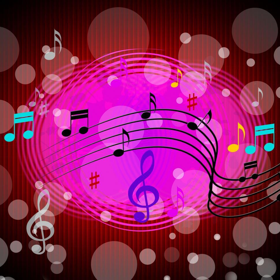 Free Image of Music Discs Background Means Playing Rock And Bubbles  