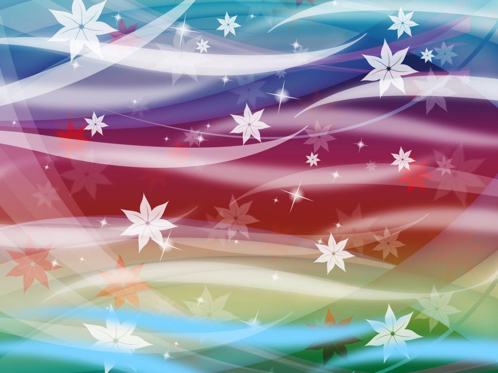 Free Image of Flower Waves Background Shows Waves Colorful And Stars  