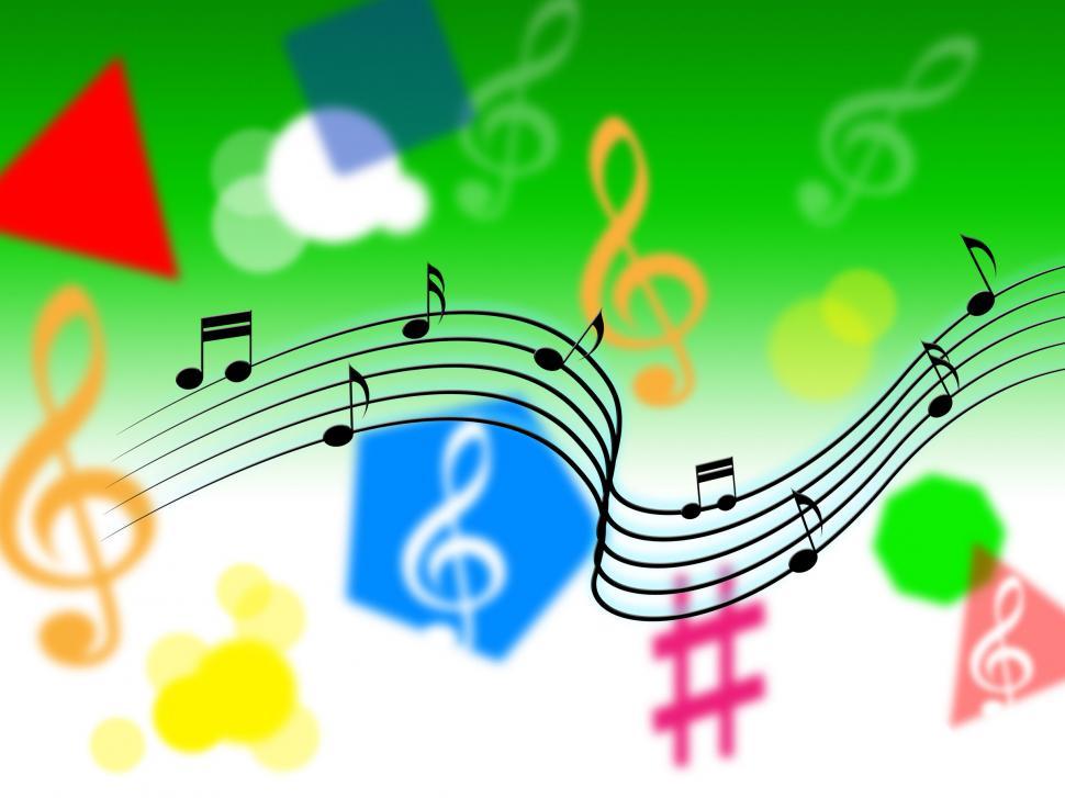 Free Image of Music Background Shows Melody Piece Or Singing  