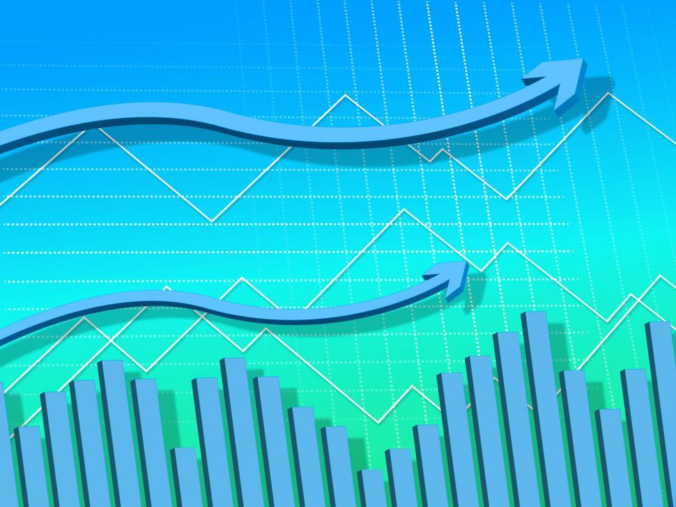 Free Image of Blue Arrows Background Means Graph Upwards And Growth  