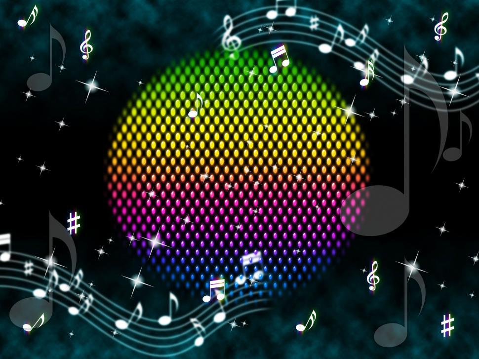 Free Image of Music Ball Background Means Rainbow And Singers   