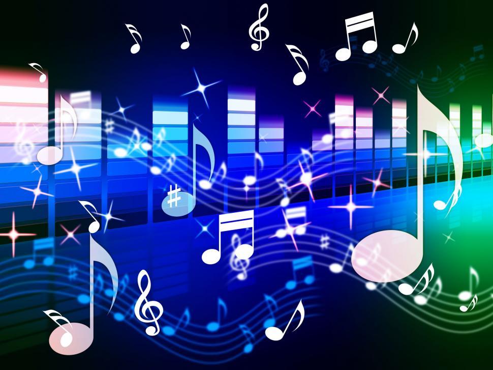 Free Image of Multicolored Music Background Shows Song RandB Or Blues  