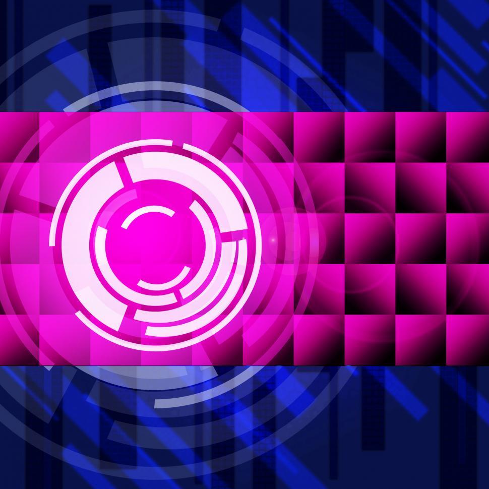Free Image of Purple Circles Background Shows Long Play Record  