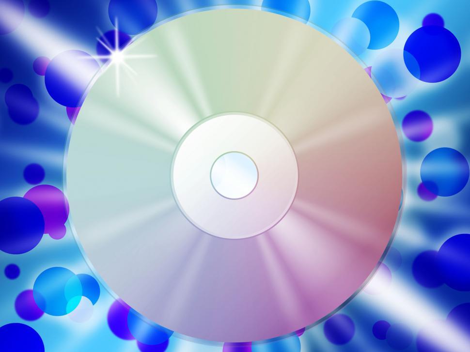 Free Image of CD Background Means Listening To Songs And Blue Bubbles  