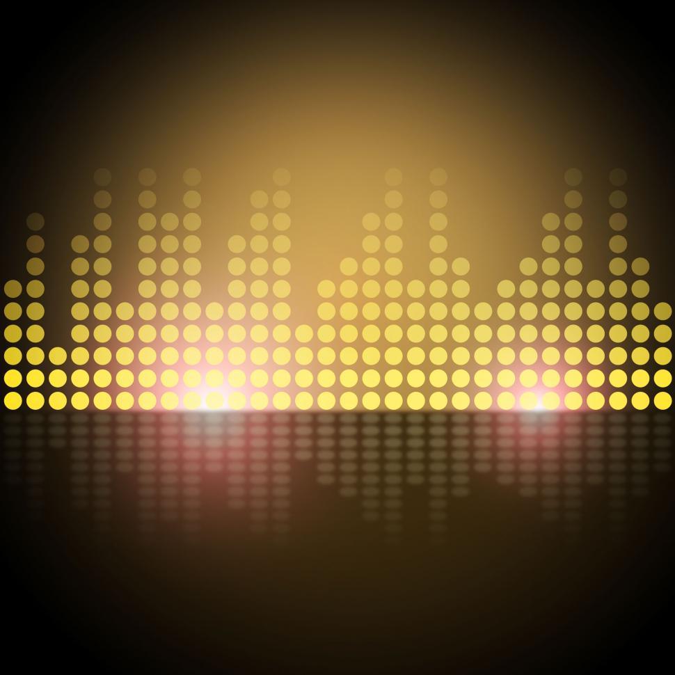 Free Image of Music Equalizer Background Shows Frequency Meter Or Sound Analyz 