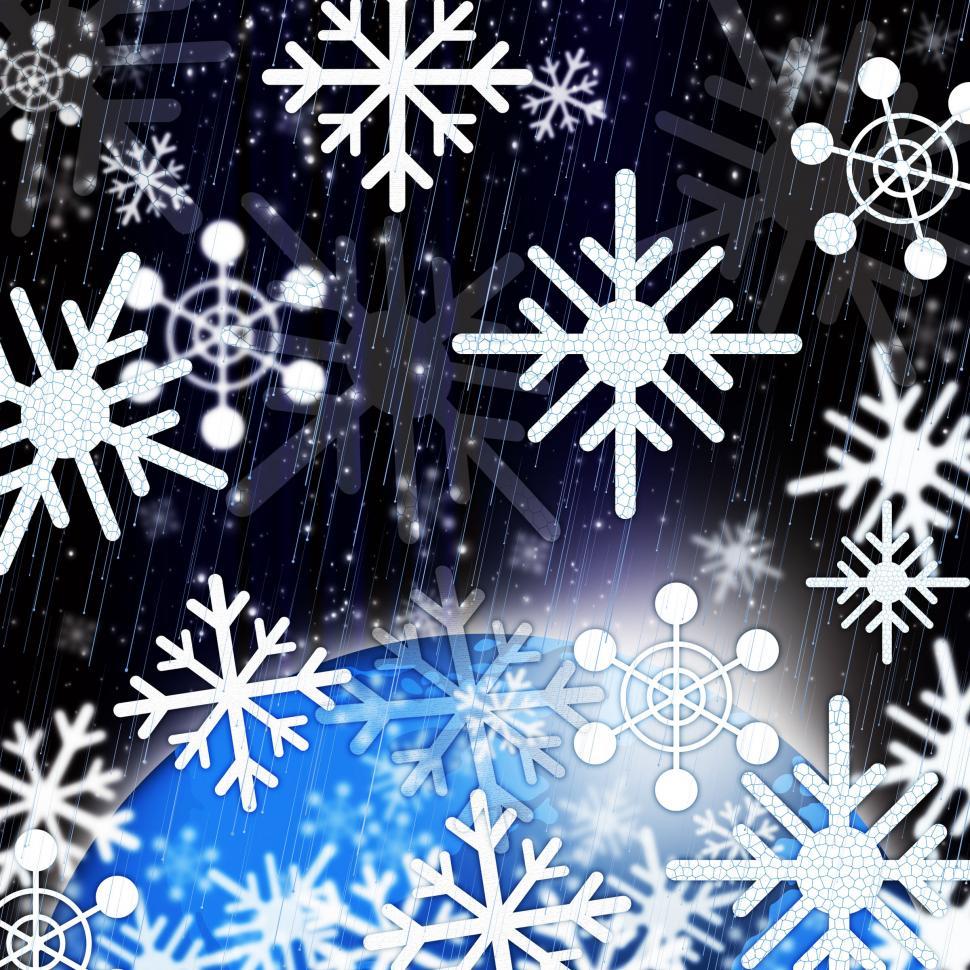 Free Image of Snowflakes Background Shows Snowing From Sky And Cold  