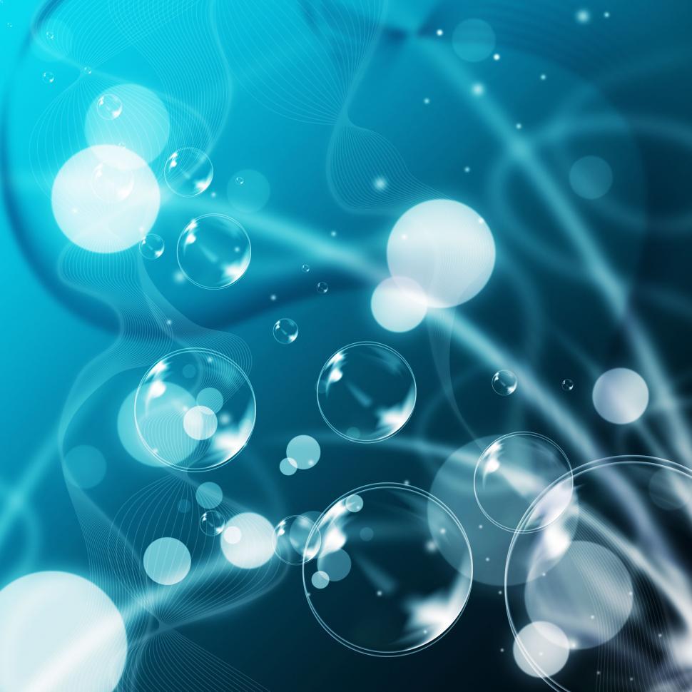 Free Image of Blue Bubbles Background Means Blurry Lines And Floating Circles  