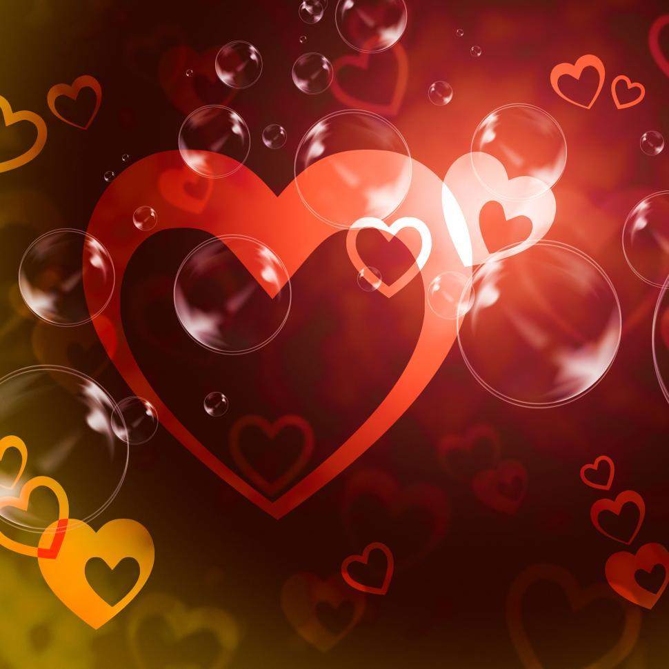 Free Image of Hearts Background Means Romance  Love And Passion  