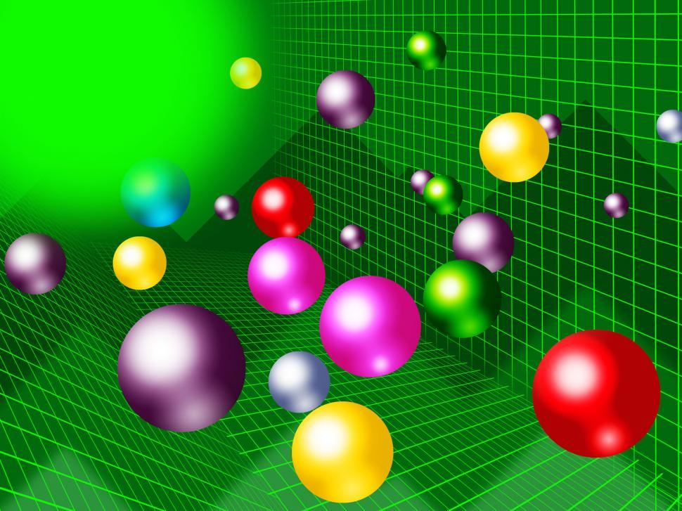Free Image of Green Balls Background Shows Brightness Colorful And Graph  