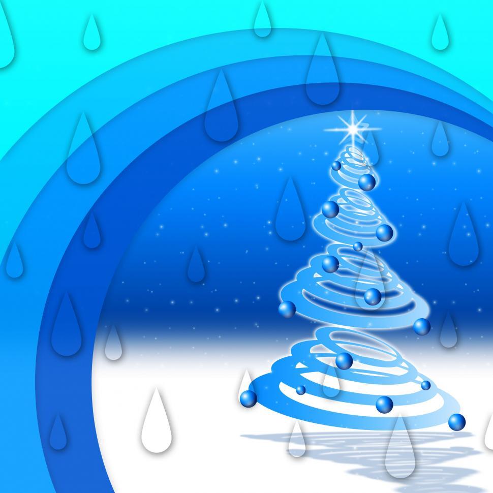 Free Image of Winter Arcs Background Means Night Snow And Christmas Tree  