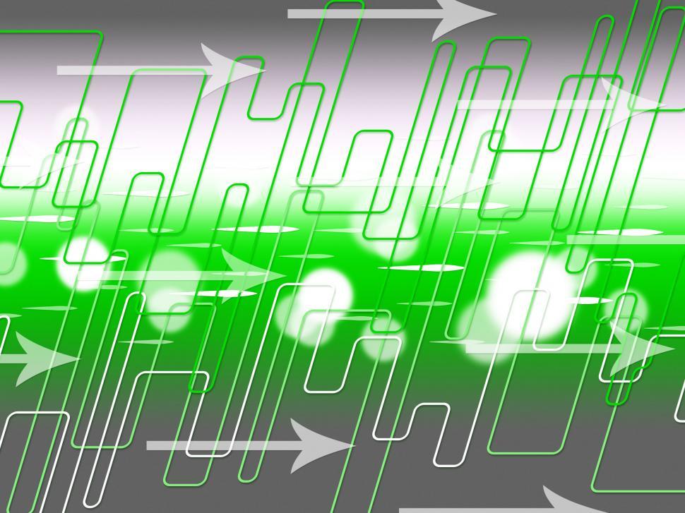 Free Image of Green Arrows Background Means Internet Traffic And Data  