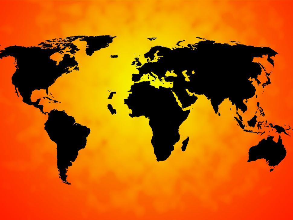 Free Image of World Map Background Means International Oceans Or Global Map  