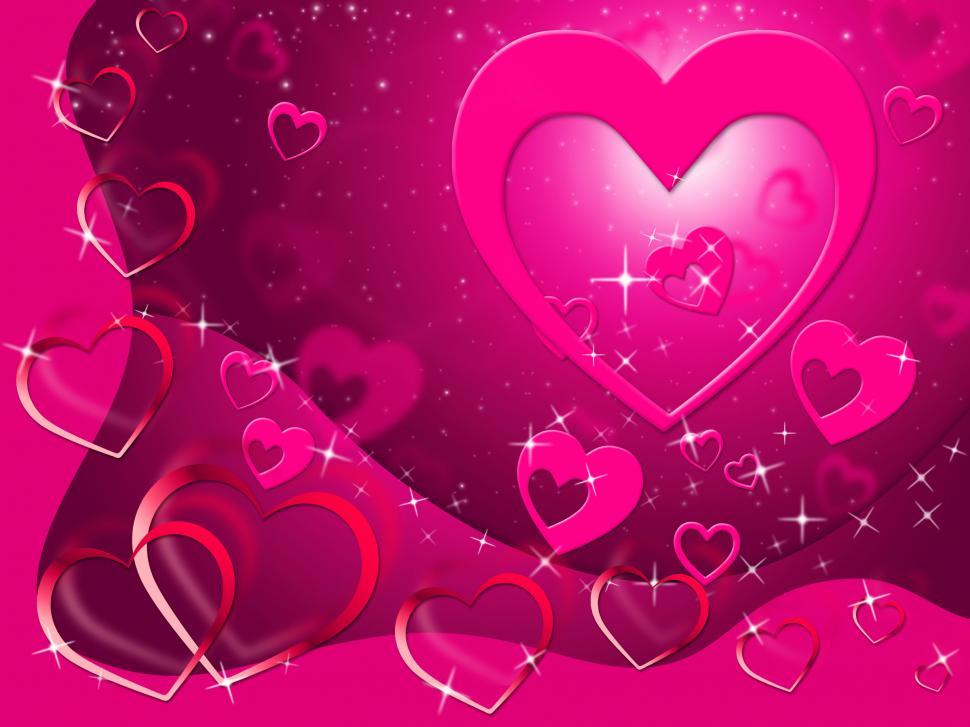 Free Image of Hearts Background Shows Loving Affection And Romance  
